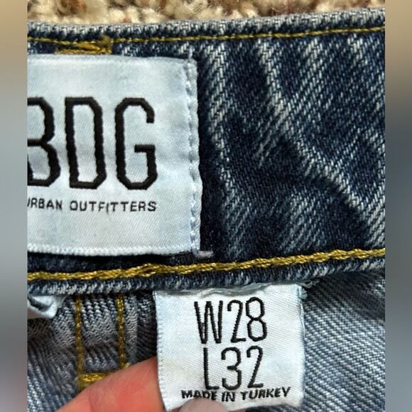 BDG Jessye Women’s Two-Tone Light & Dark Wash Straight Leg Jeans Size 28 - Picture 3 of 14